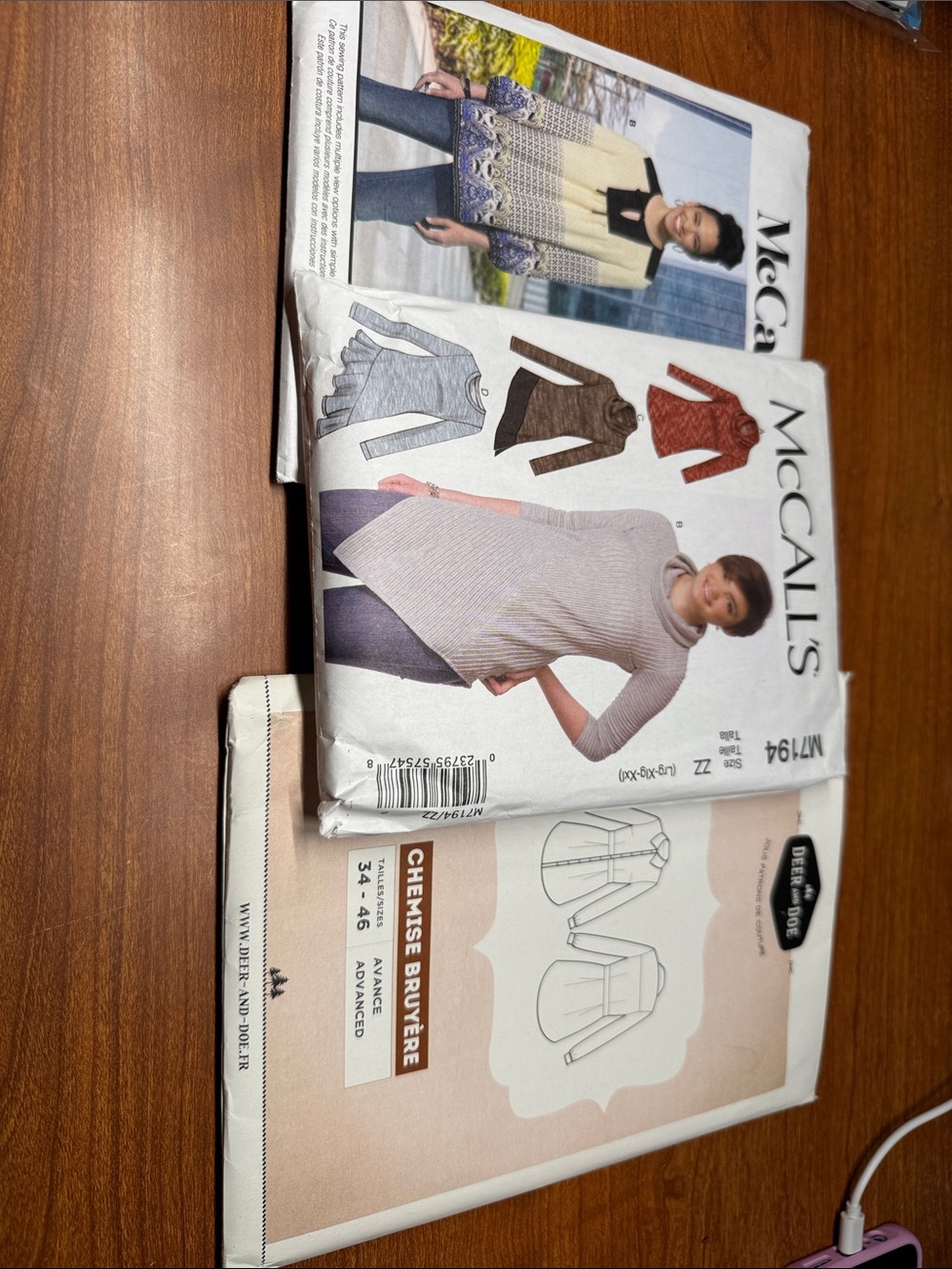 McCalls Knit Tunic Pattern Pack with Neutral Gray and Cream